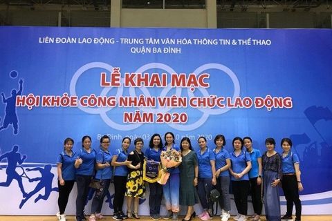 Tham gia Hội khỏe Công nhân, Viên chức, Lao động quận Ba Đình năm 2020