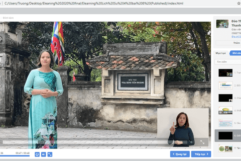 Cô giáo Đào Thị Lan Thanh -  trường Tiểu học Thành Công B đạt giải Nhất cuộc thi Thiết kế bài giảng điện tử, phần mềm dạy học năm học 2020-2021 cấp Thành phố