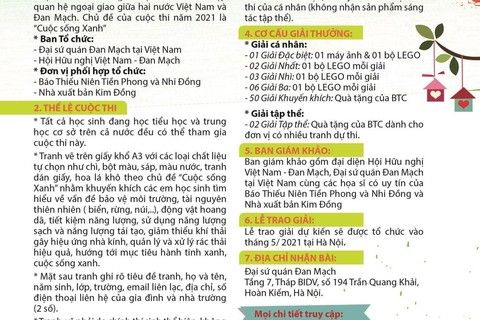 Công bố cuộc thi vẽ tranh Đan Mạch trong mắt em 2021 “Cuộc sống xanh” 🎉📢🔔