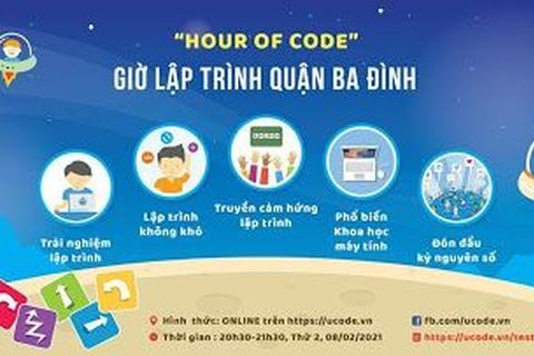 Kế hoạch Tổ chức sự kiện "Giờ lập trình" dành cho học sinh Tiểu học và THCS quận Ba Đình