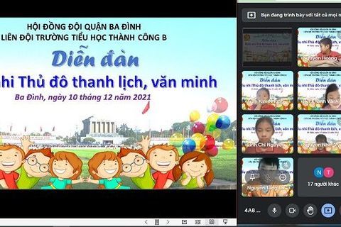 Diễn đàn “Thiếu nhi Thủ đô thanh lịch, văn minh” năm học 2021 - 2022