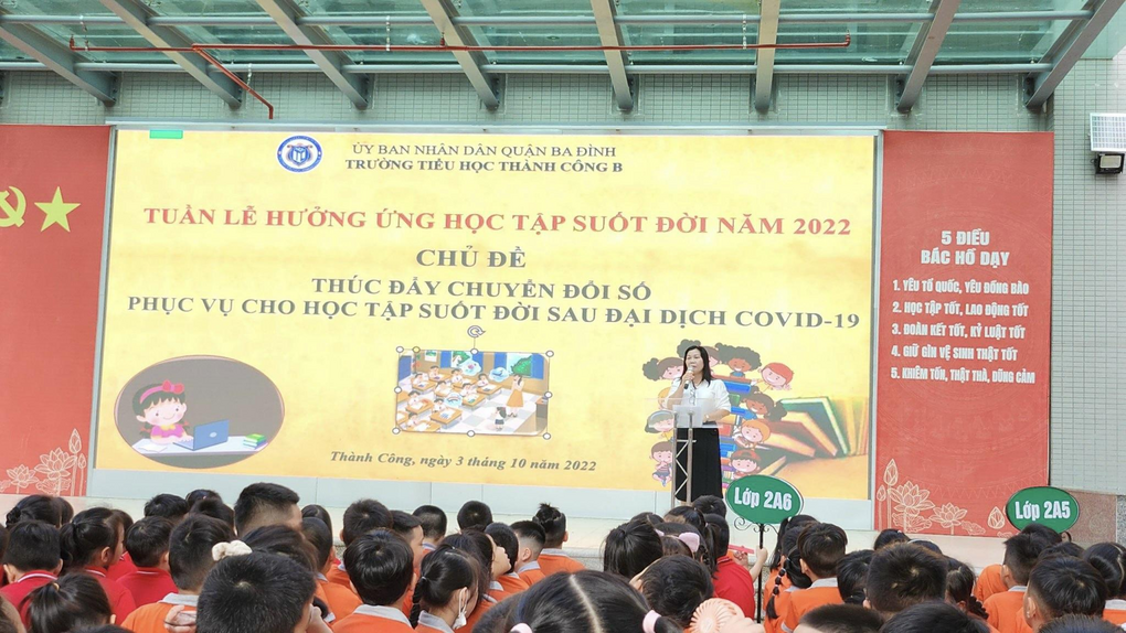 Phát động “Tuần lễ hưởng ứng học tập suốt đời năm 2022” tại trường tiểu học Thành Công B