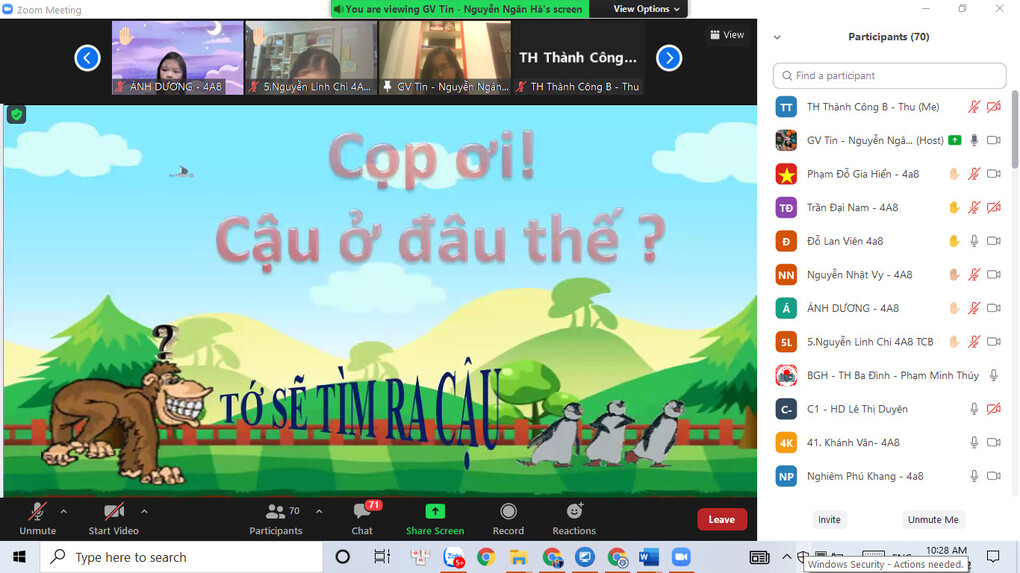 Chuyên đề cấp quận môn Tin học quốc tế - IC3 SPARK lớp 4