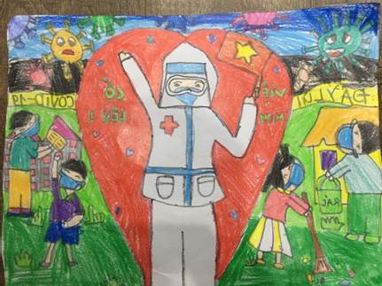 Lớp 4A1 vẽ về cuộc sống an toàn