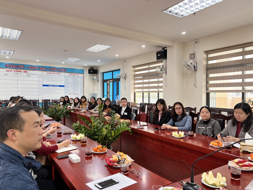 Trường Tiểu học Thành Công B tổ chức Lễ đón Đoàn sinh viên thực tập sư phạm Khoa Giáo dục Tiểu học - Trường Đại học Sư phạm Hà Nội