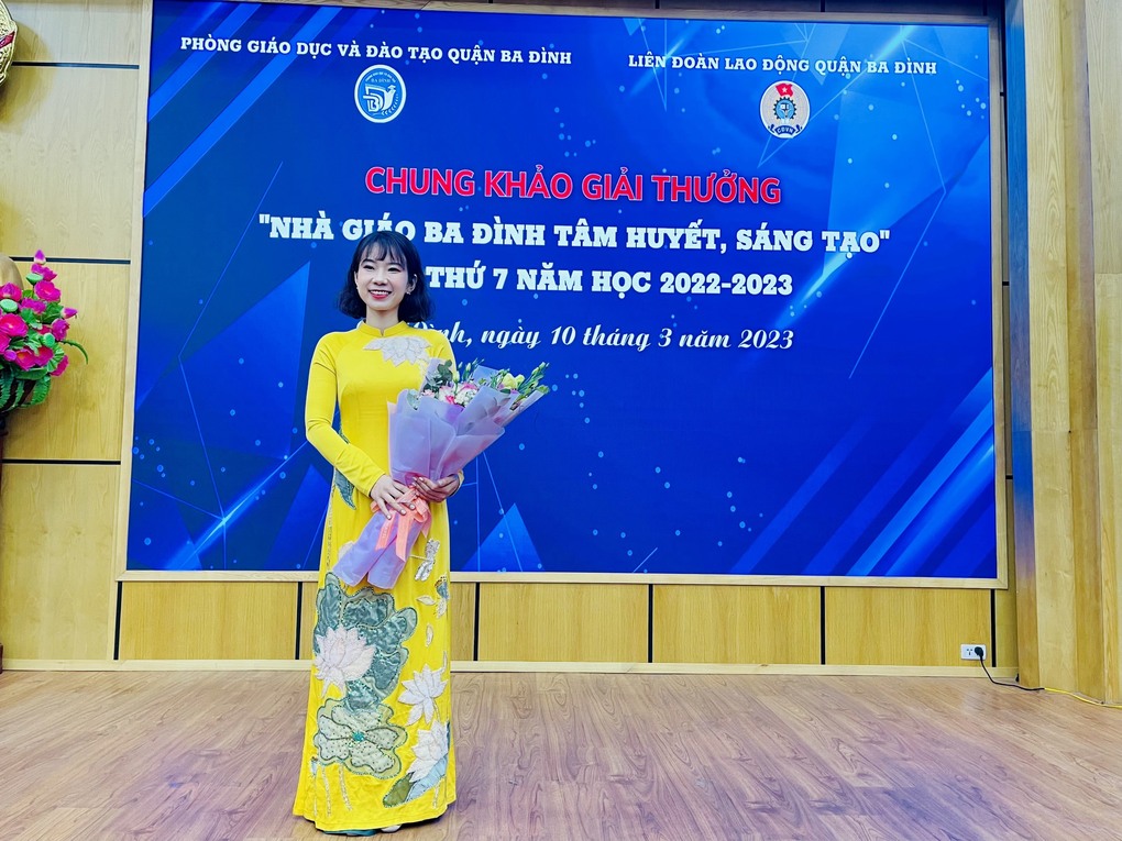 Cô giáo Đào Hương Giang đạt giải Nhất Chung khảo “Nhà giáo Ba Đình tâm huyết, sáng tạo” lần thứ 7  năm học 2022 – 2023