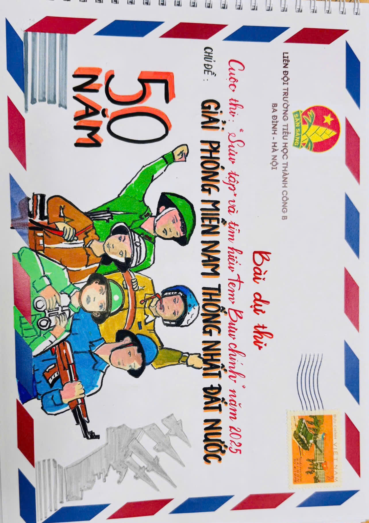 Học sinh trường Tiểu học Thành Công B hào hứng tham gia cuộc thi Sưu tập và tìm hiểu tem Bưu chính năm 2025