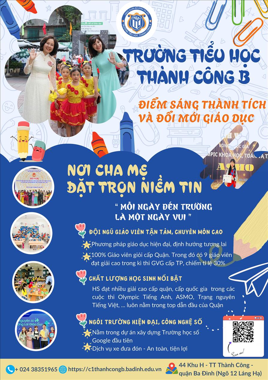 Thành Công B - Nơi cha mẹ đặt trọn niềm tin
