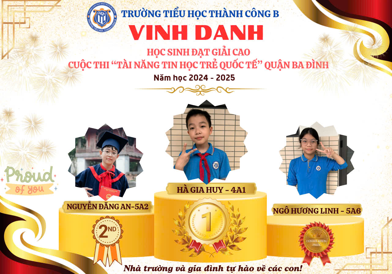 “Tài năng công nghệ nhí Thành Công B: Khẳng định bản lĩnh – Chinh phục đỉnh cao!”