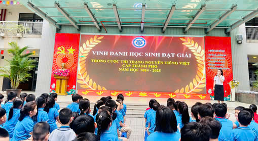Vinh danh học sinh đạt giải cuộc thi Trạng nguyên Tiếng việt cấp Thành phố năm học 2024-2025