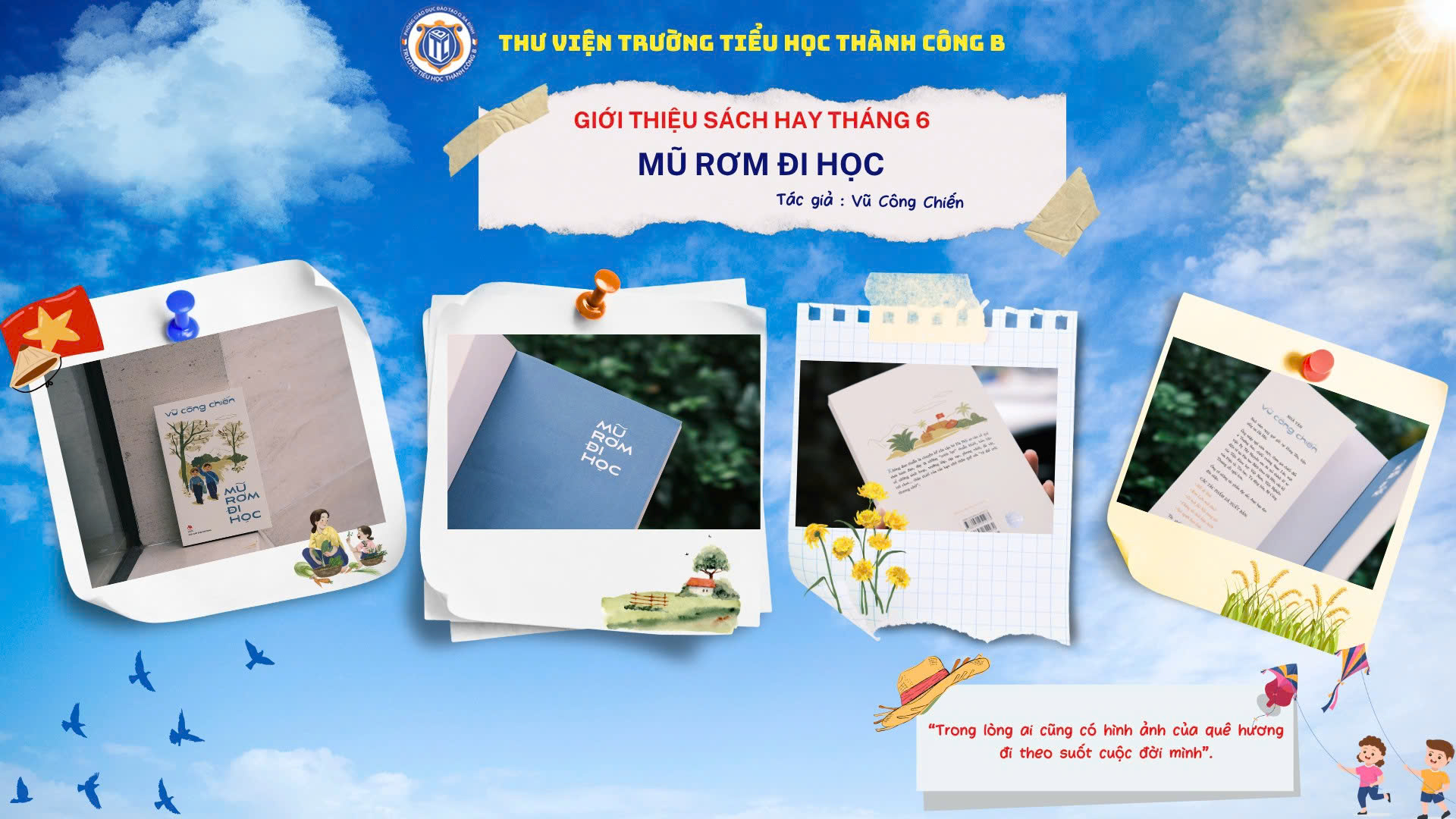 Giới thiệu sách hay: “Mũ rơm đi học” – Những ngày nhỏ bé lung linh như nắng sớm