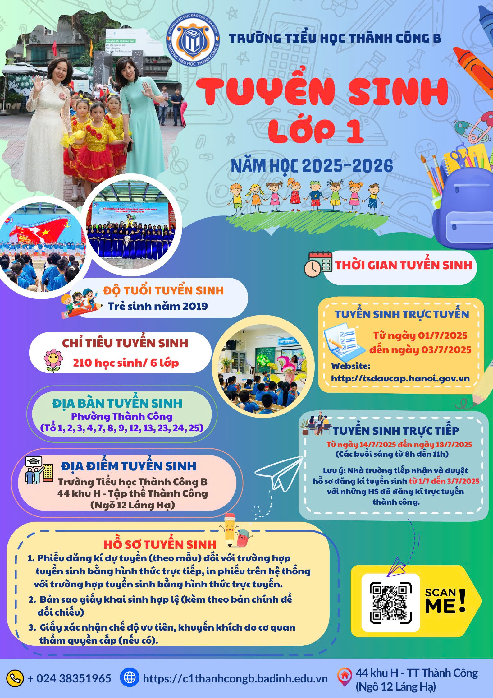 Tuyển sinh lớp 1 năm học 2025-2026