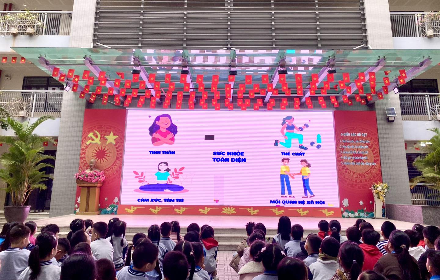 May be an image of crowd and text